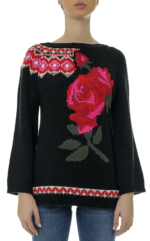 BLUGIRL-Pulover tricotat cu pietre decorative